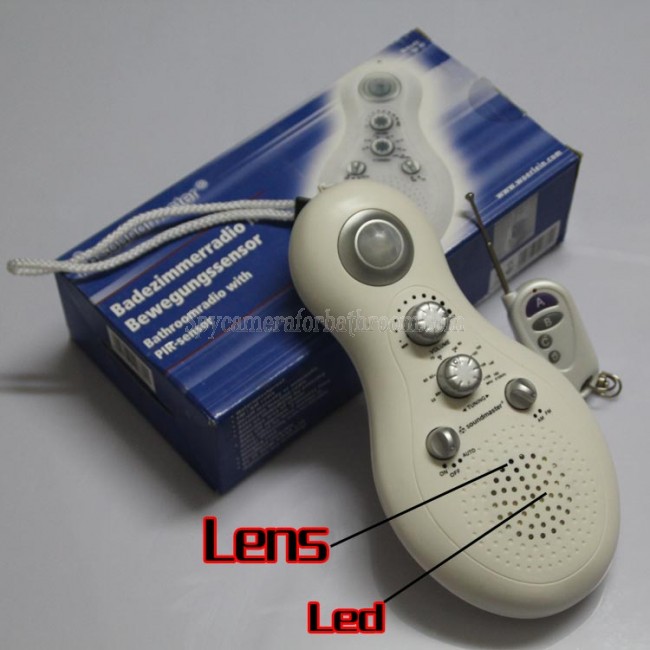 Shower Hidden Radio Hidden 1080P Motion Activated Bathroom Spy Camera DVR 32GB