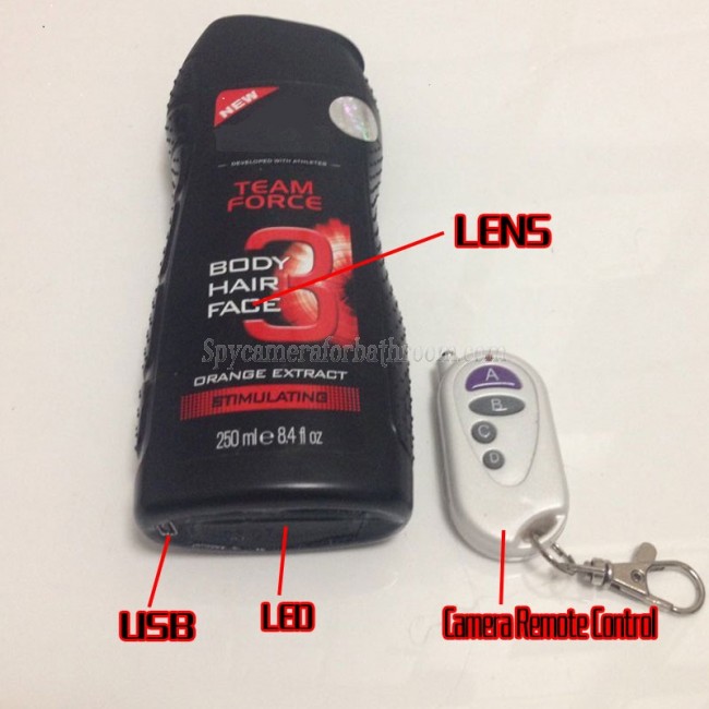 harekete duyarlı kamera Şampuan 720P DVR 16G HD  Gizli Şampuan Kamerası Uzaktan Kumanda en iyi casus kamera