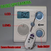 LCD Radio Camera Motion Activated 1080P HD Bathroom Spy Camera DVR 32GB Remote Control ONOFF