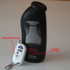 Bathroom gel Spy Camera 1080P 32GB Men's Shower Gel Camera with Motion Detection Remote Control
